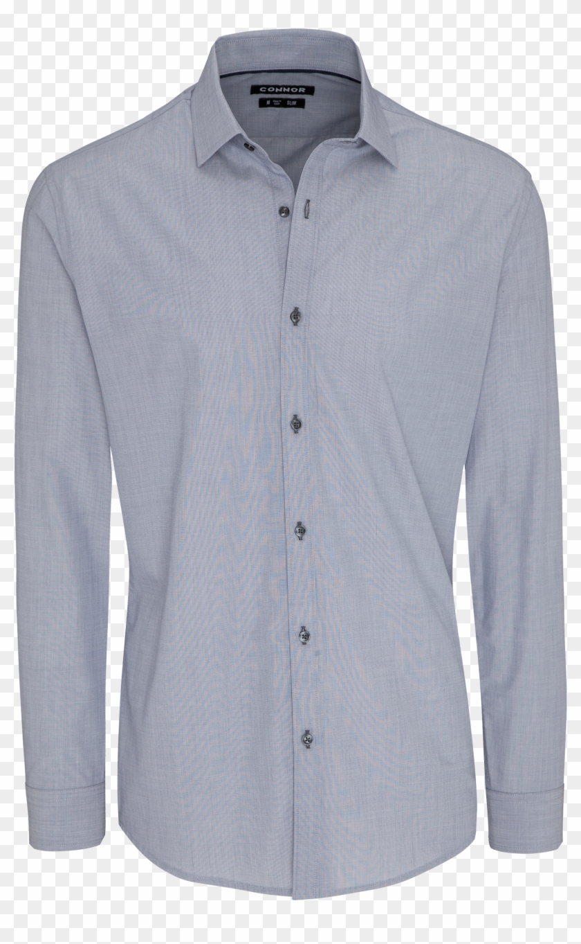 Silver Brayden Slim Dress Shirt By Connor - Long-sleeved T-shirt Clipart