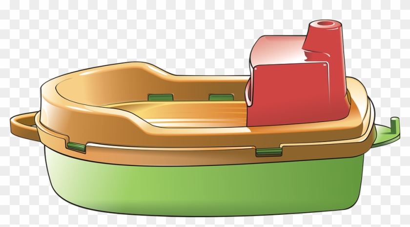 Boat Cargo Vehicle Green Yellow Red Toy Drawing - Boat Clipart #5058909