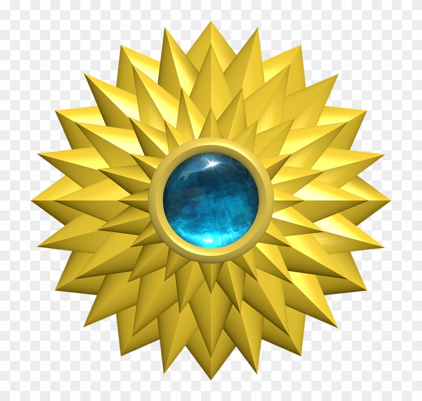 Ornament Gold Gem Flourish Circle Round Circular - Sprocket 2 1 8 Id Clipart #5060915