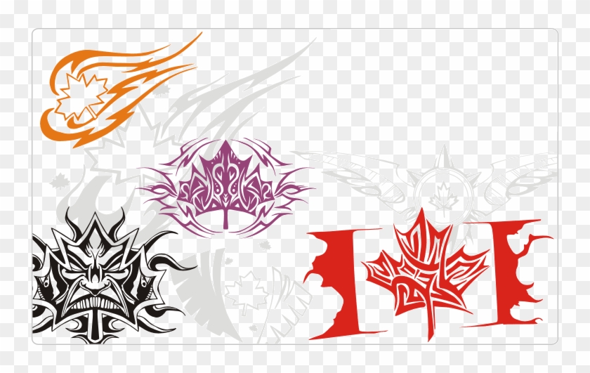 Canadian Maple Leaf Flames And Tattoos - Canadian Flag Tattoo Flame Clipart #5060965