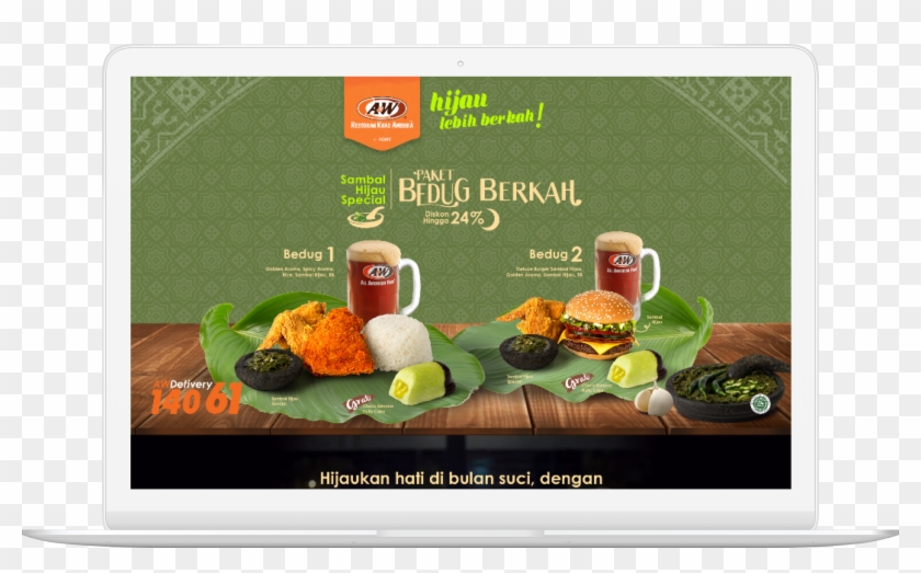 Hijau Lebih Berkah - Banana Leaf Rice Clipart