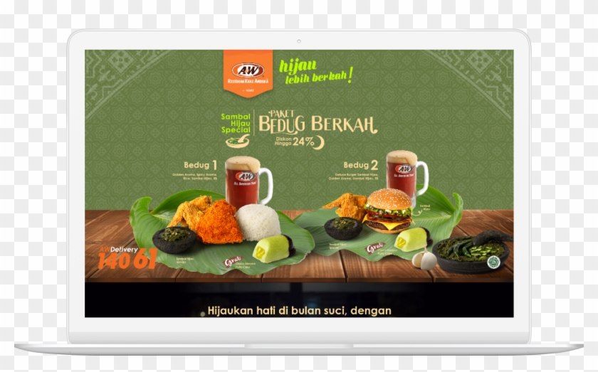 Hijau Lebih Berkah - Banana Leaf Rice Clipart #5061255