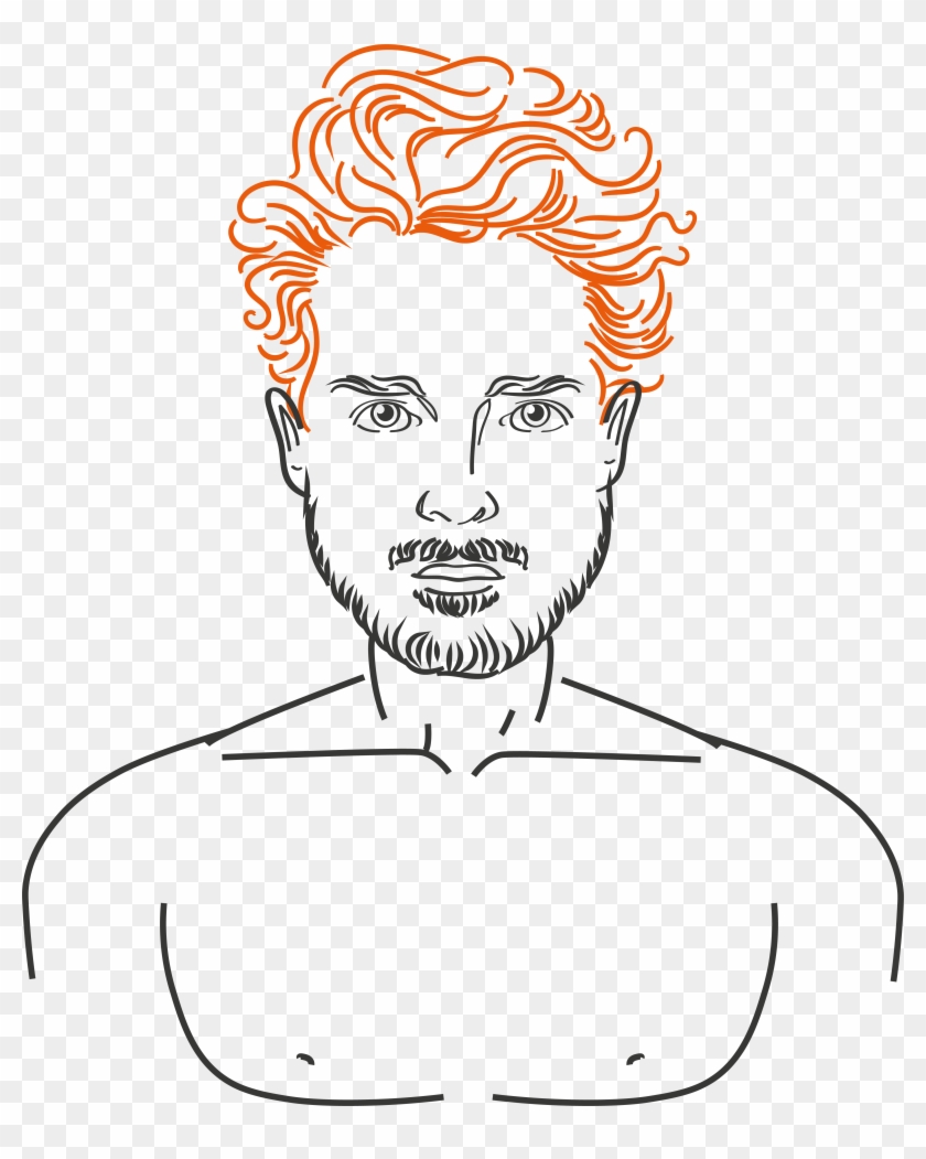 Crease And Twist The Hair To Obtain A Wavy Effect, - Line Art Clipart