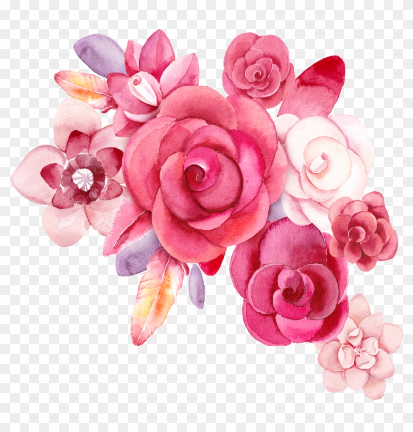 #mq #pink #roses #rose #flowers #flower #garden #nature - Red Rose Watercolor Png Clipart #5062497