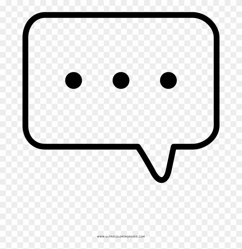 Speech Bubble Coloring Page - Line Art Clipart