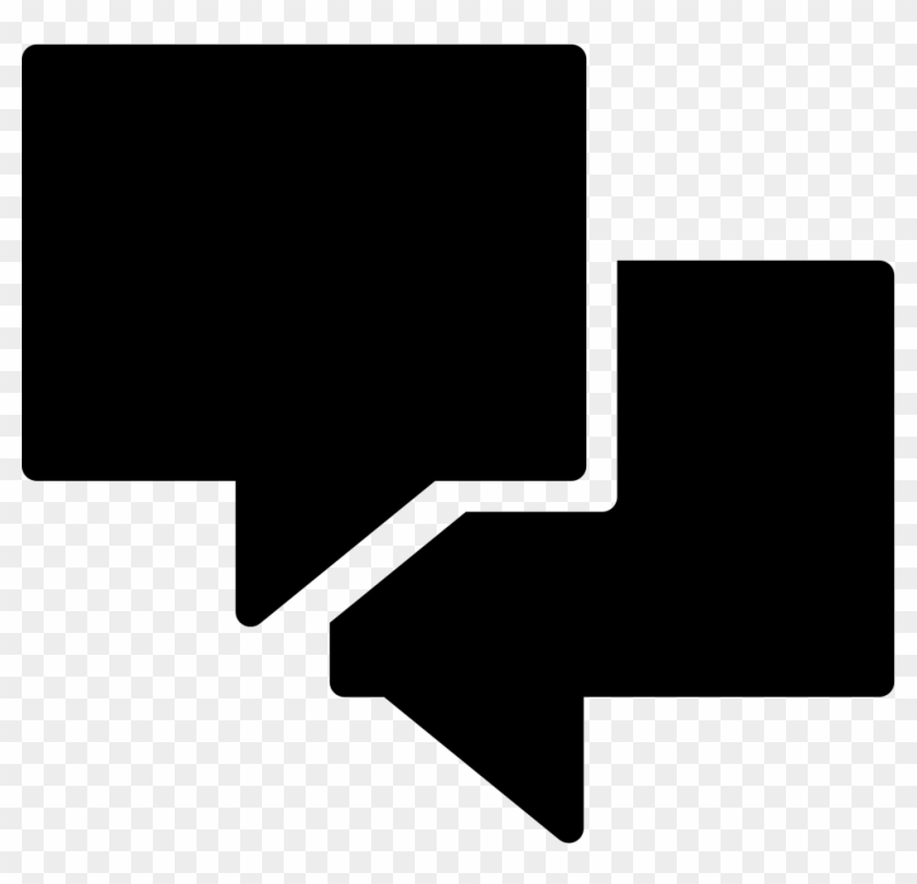 Chat Of A Couple Of Filled Rectangular Speech Bubbles Clipart #5063093