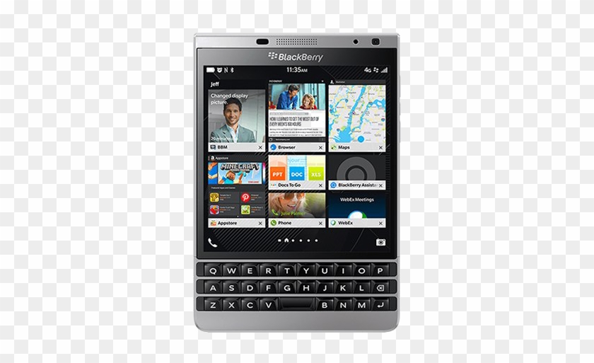 Blackberry Mobile Png Free Download - Blackberry Passport Silver Clipart