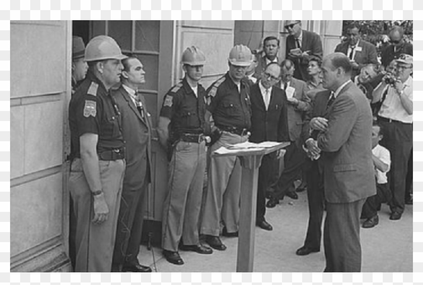 18 Legacy Escort - George Wallace Blocking School Door Clipart #5063704