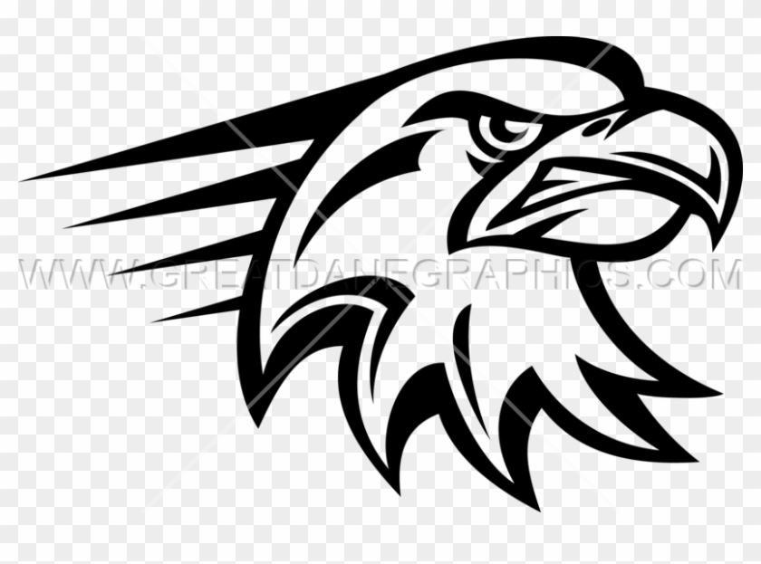 Angry Production Ready Artwork For T Shirt - Line Drawing Eagle Head Clipart #5063749