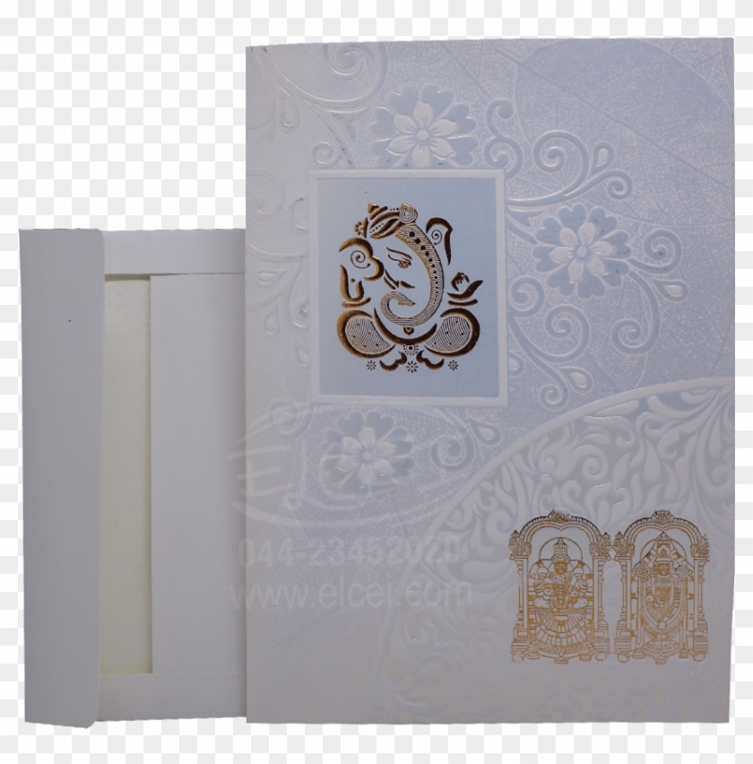 Home Hindu Wedding Cards Classy White Folding Card - Home Door Clipart