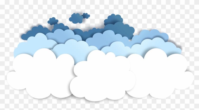 Papercutting Cloud Cutting Effect Clouds Decorative - Paper Cutting Cloud Clipart #5064860