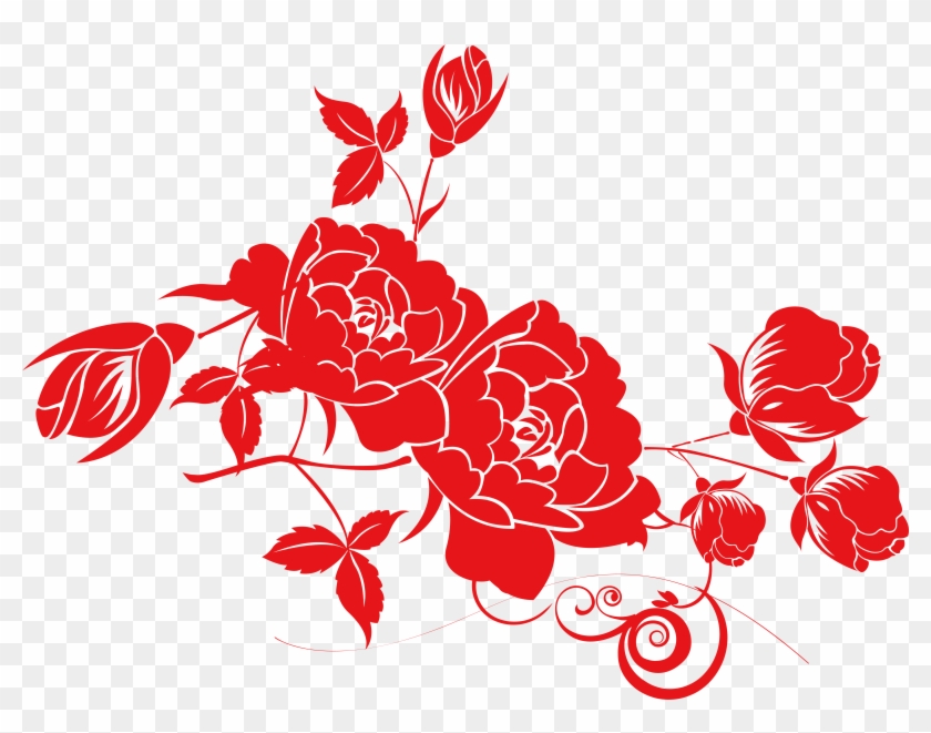 Garden Roses Wedding Convite Flower Clip Art - Red Wedding Flowers Png Transparent Png