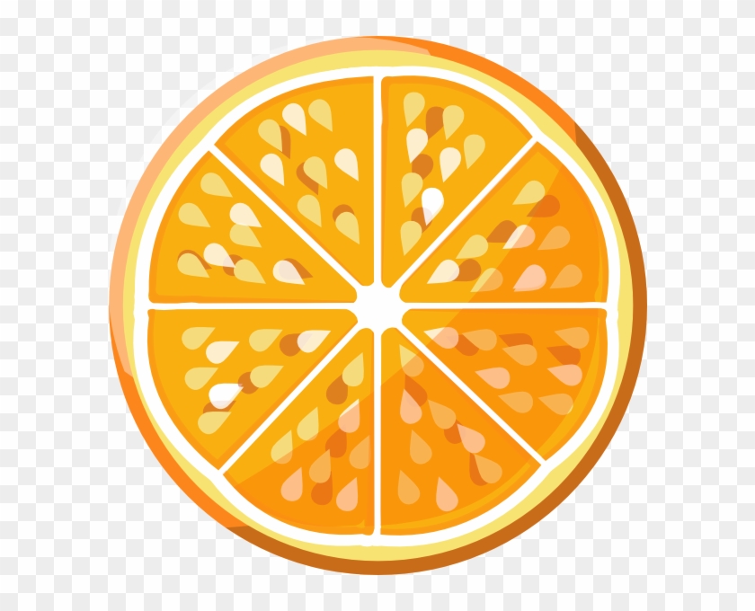 This Free Clip Arts Design Of Orange Slice Png - Flat Design Orange Fresh Transparent Png #5065214