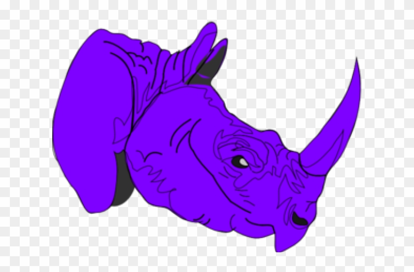 Purple Clipart Rhino - Purple Rhino Clipart - Png Download
