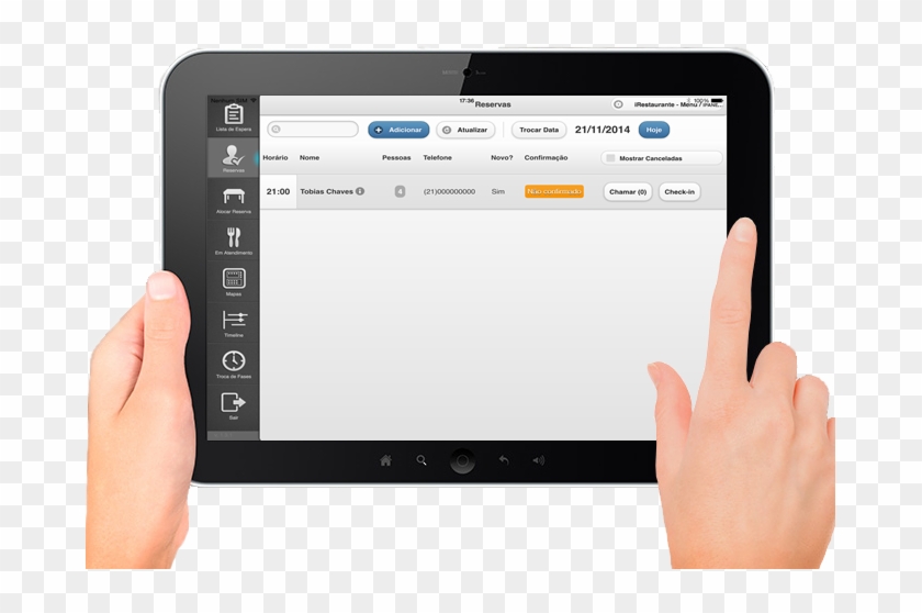 Ipad-header - Sistema De Reserva Restaurante Clipart