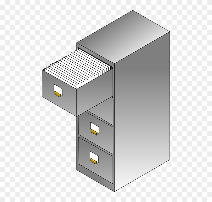 Cabinet Filing Furniture Office Files Storage - File Cabinet Clipart - Png Download