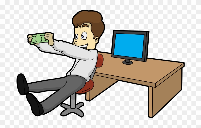 Savemoneyofficefurniture - Happy Computer Money Cartoon Clipart