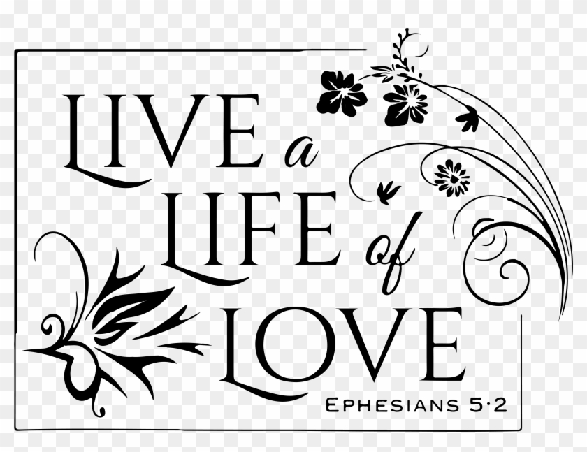 2 Live A Life Of Love Vinyl Decal Sticker Quote - Illustration Clipart