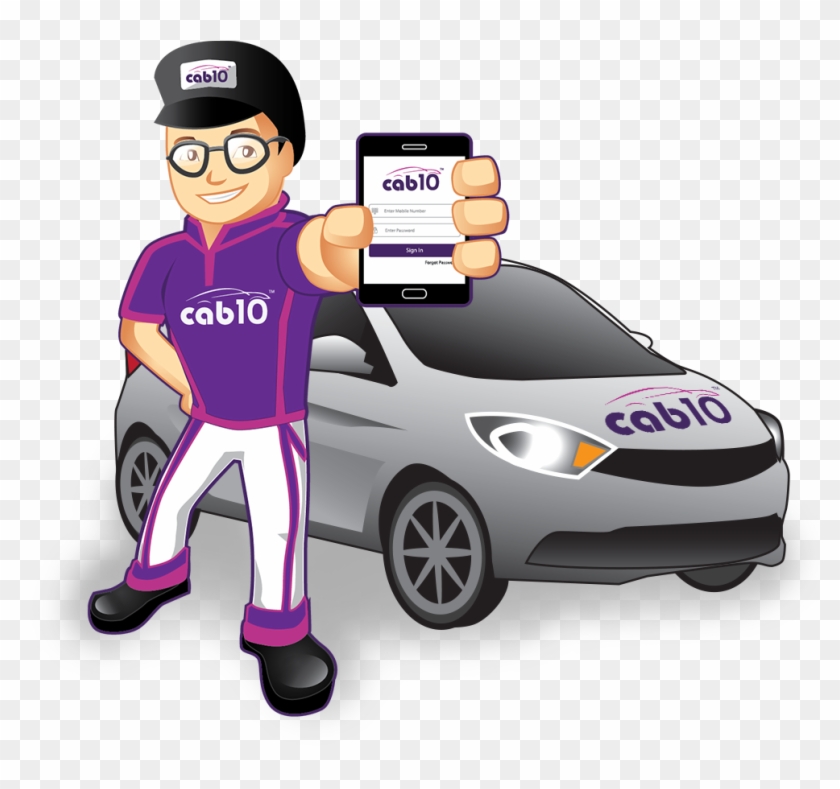 Cab10-mascot - City Car Clipart