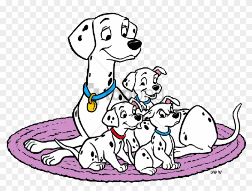 Disney Mother's Day- 101 Dalmatians Coloring Pages - 101 Dalmatians Perdita And Puppies Clipart #5068086