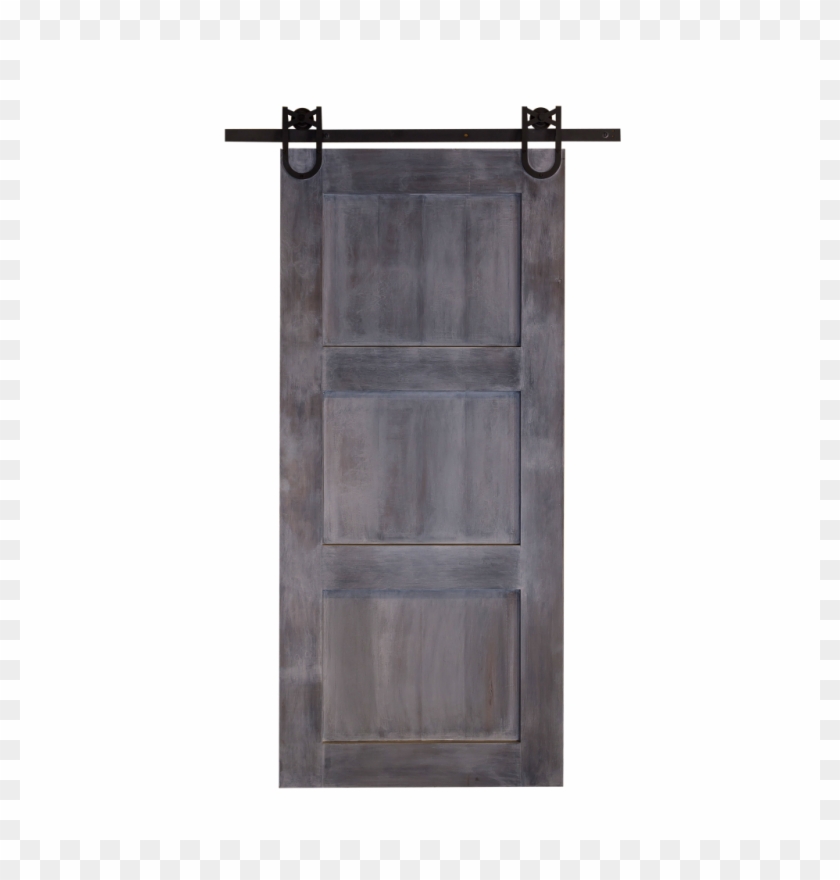 Barn Door 3 Panel Square Distressed Mahogony - Home Door Clipart