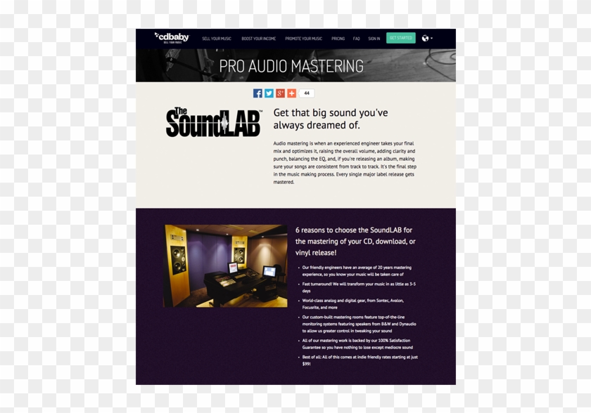 A Few Of The Additional Services Offered By Cdbaby - Flyer Clipart #5068721