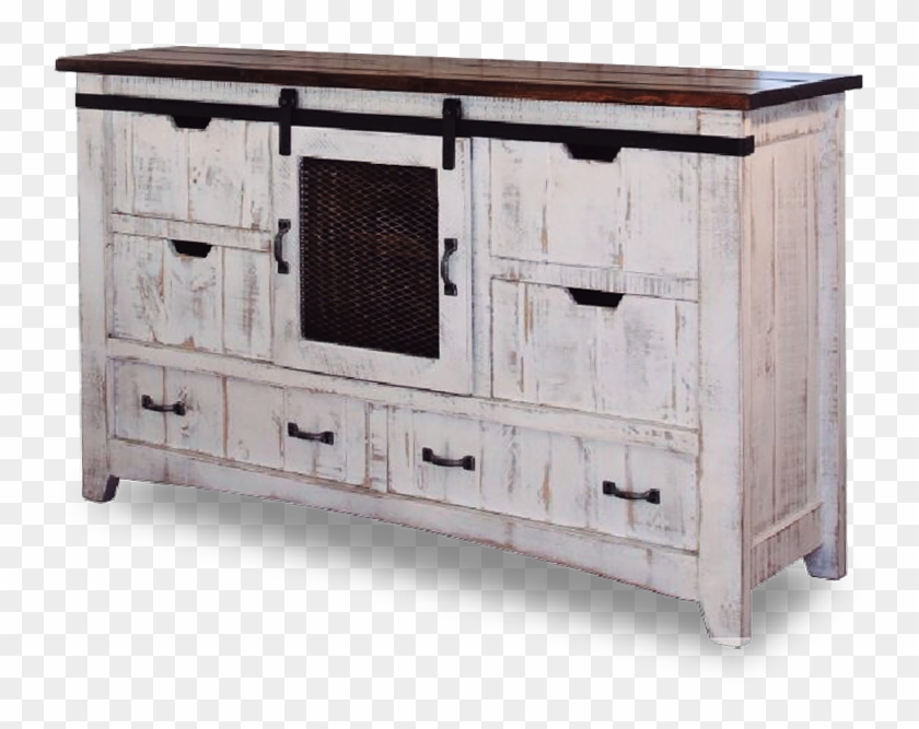 Barn Door Dresser 62 ”w X 18“d X 39”h - Sliding Barn Door Dresser Clipart