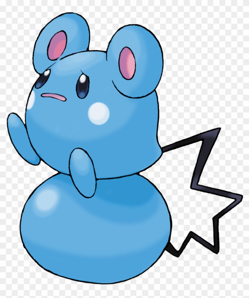 Chespin Se Acerca A El Y Toca Una Especie De Cascarón - Pokemon Azumarill Clipart #5070647