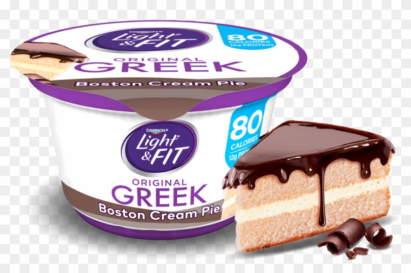 Boston Cream Pie Greek Yogurt - Light And Fit Boston Cream Clipart #5071327