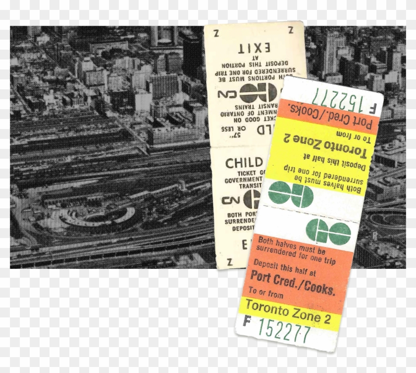 Go Transit Fare Ticket Circa 1960s - Go Transit Paper Ticket Clipart #5071828