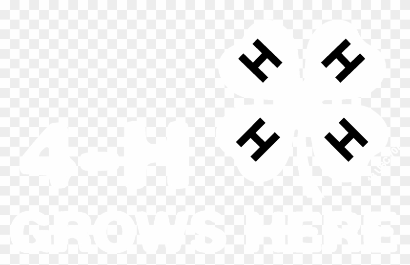 Green Grows Here, Black Grows Here, White Grows Here - Black And White 4 H Clipart #5071897