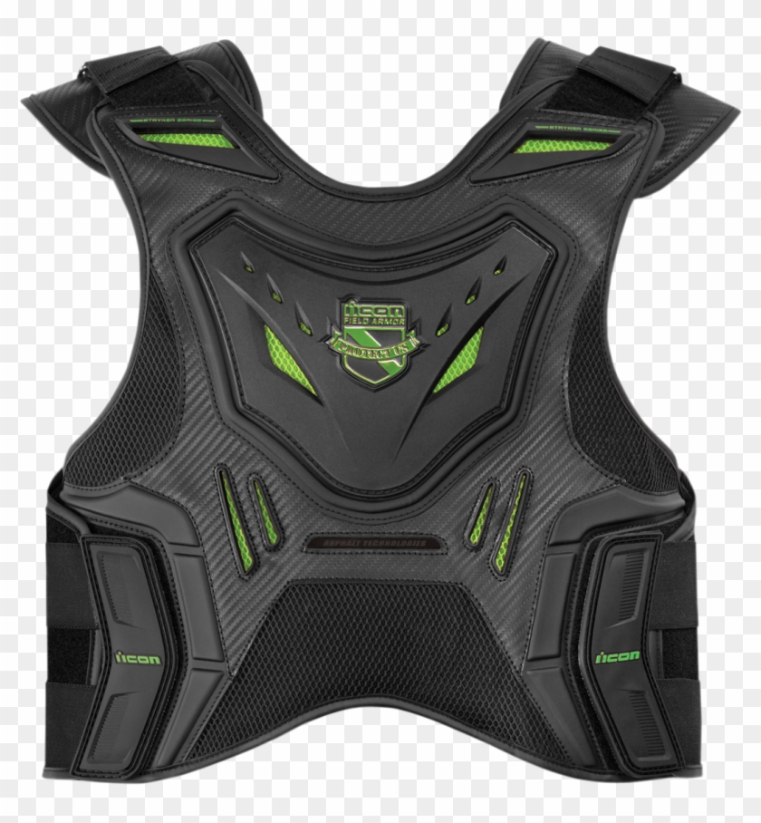 Icon Mens Stryker Green Armored Motorcycle Riding Street - Menat Motorcycle Vest Clipart