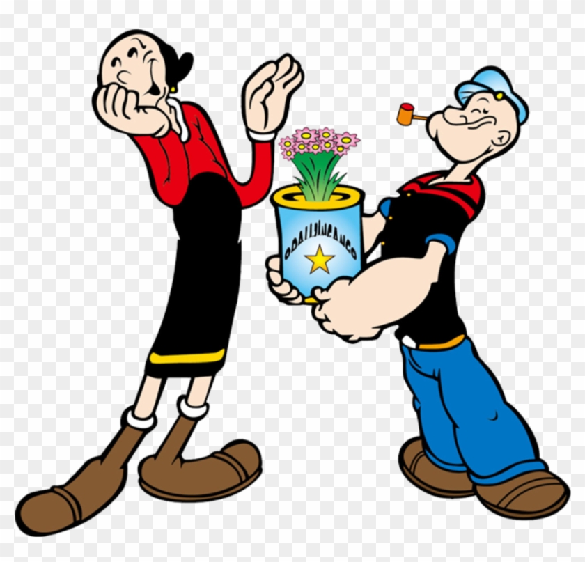 Popeye Popeye E Olivia Palito 4 Png - Popeye And Olive Png Clipart