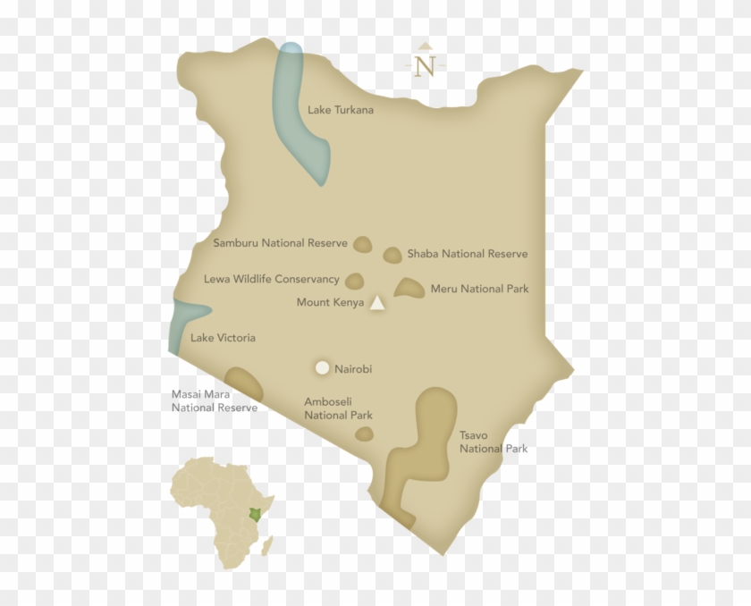 Kenya - Uganda Kenya Tanzania National Parks Map Clipart