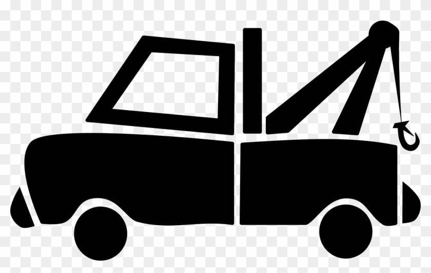 Pickup Clipart Truck Gmc - Tow Truck Clipart Black And White - Png Download