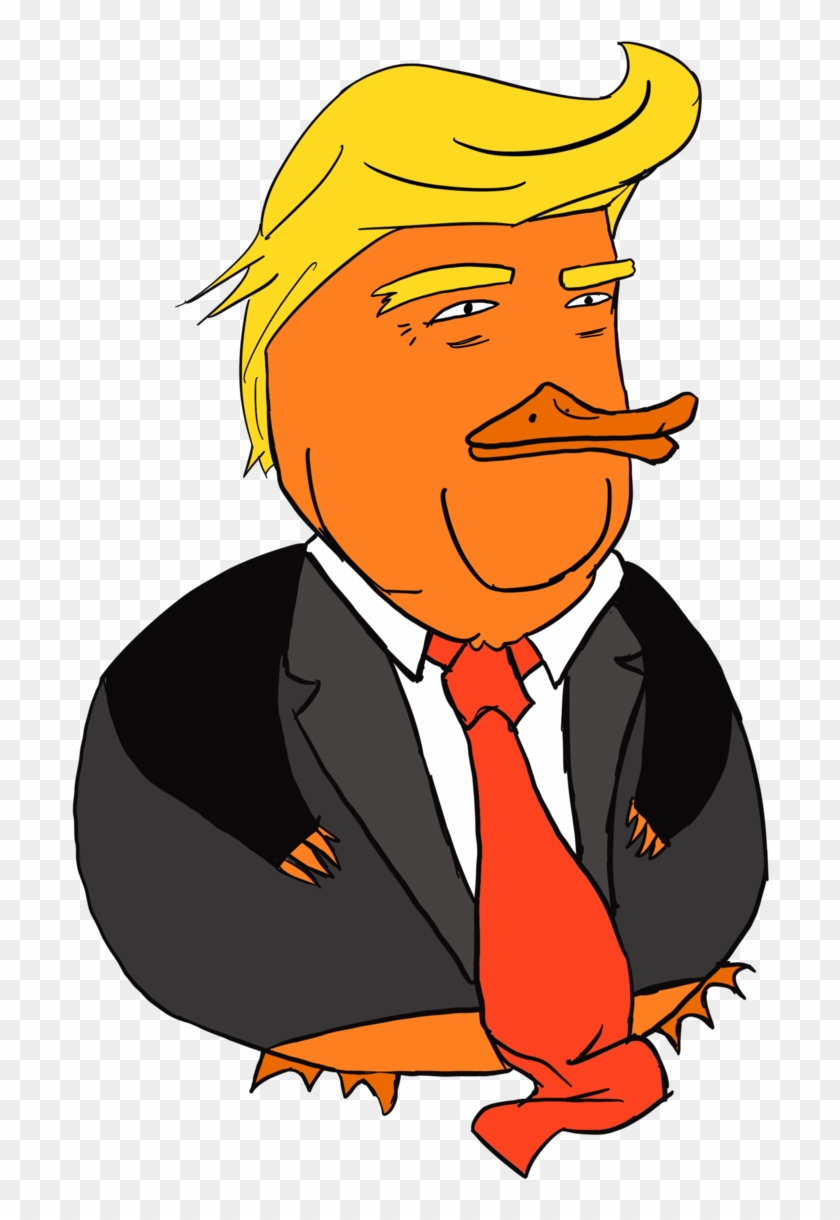 I Drew A Duck Trump - Cartoon Clipart #5074650