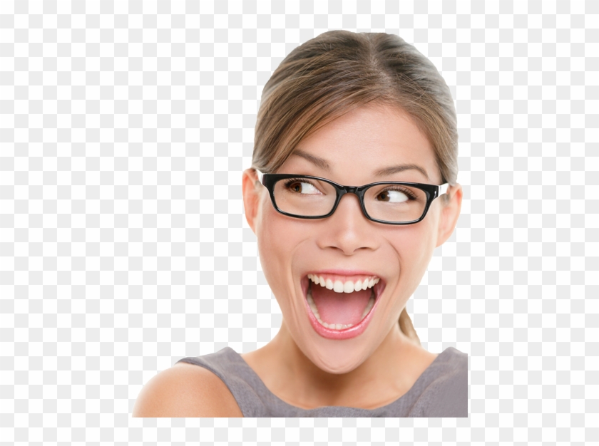 We Will Make You Happy - Woman Smiling With Glasses Clipart #5074861