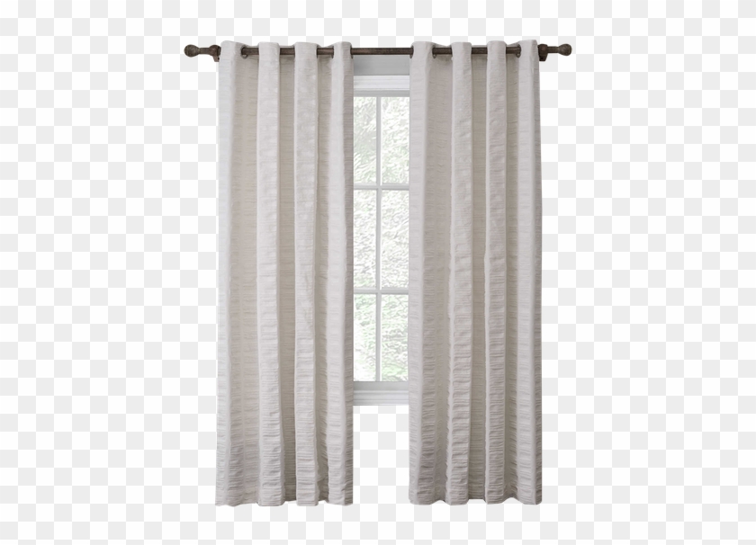 Tyler 84 Inch Grommet Top Window Curtain Panel In Winter Window