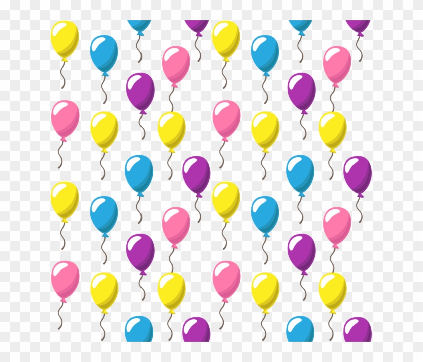 Vector Free Stock Background Pattern With Party Balloons - Fundo De Baloes Png Clipart