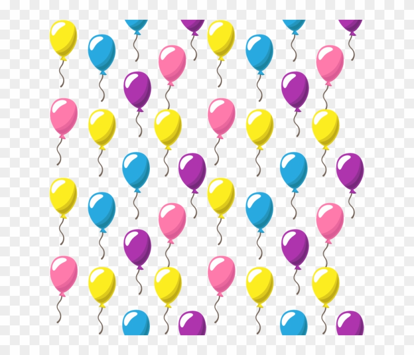 Vector Free Stock Background Pattern With Party Balloons - Fundo De Baloes Png Clipart #5075726
