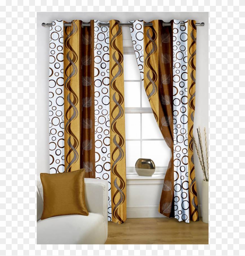 Polka Eyelet Window Curtain - Window Valance Clipart #5075760