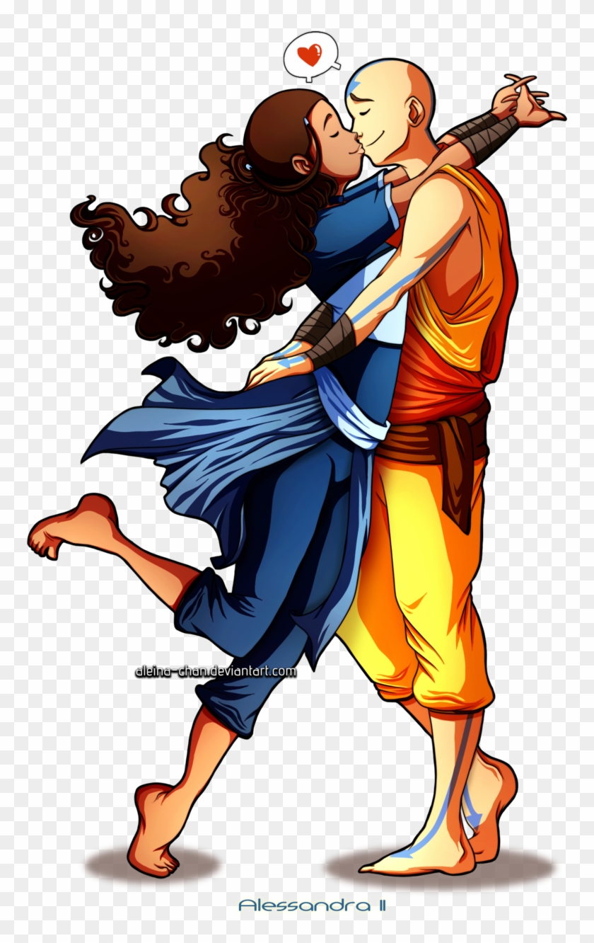 Katara And Aang Leyendas, Avatar La Leyenda De Aang, - Avatar The Last Airbender Aang X Katara Clipart #5077004