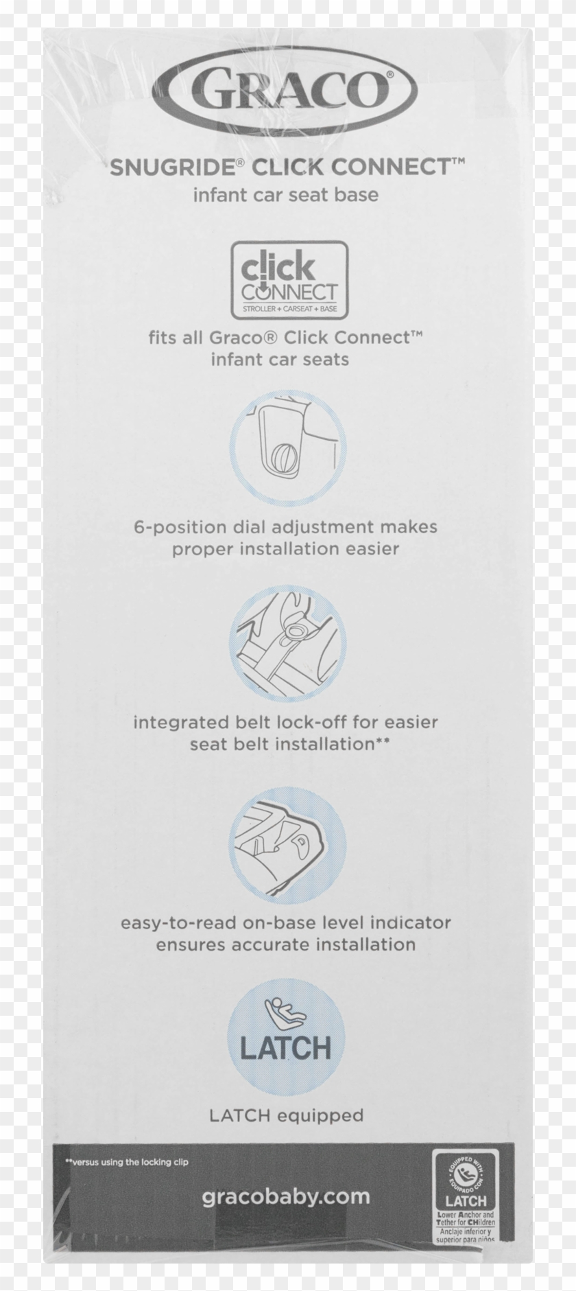 Graco Snugride Click Connect Lx Infant Car Seat Base, - Graco Clipart