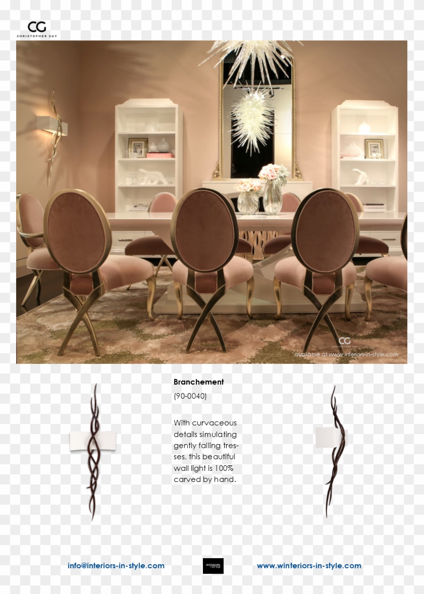 90-0040 Branchement With Curvaceous Details Simulating - Chair Clipart #5079203