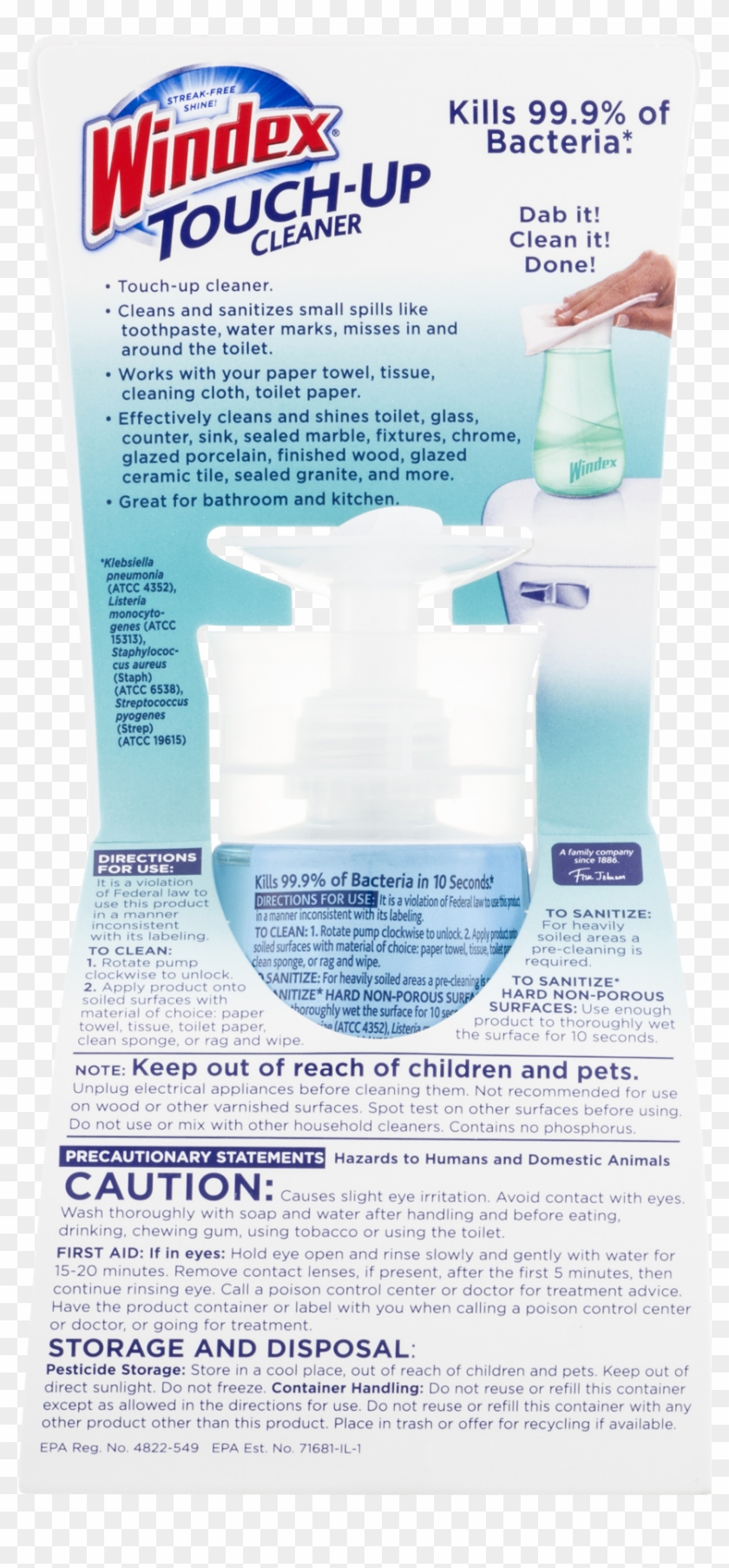 Windex Touch-up Cleaner Fresh Scent Multi Surface Disinfectant, - Flyer Clipart