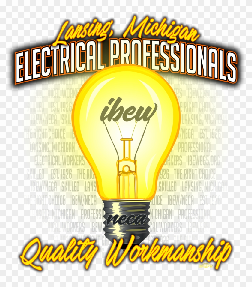 Ibew/neca Electrial Professionals Logo - Incandescent Light Bulb Clipart