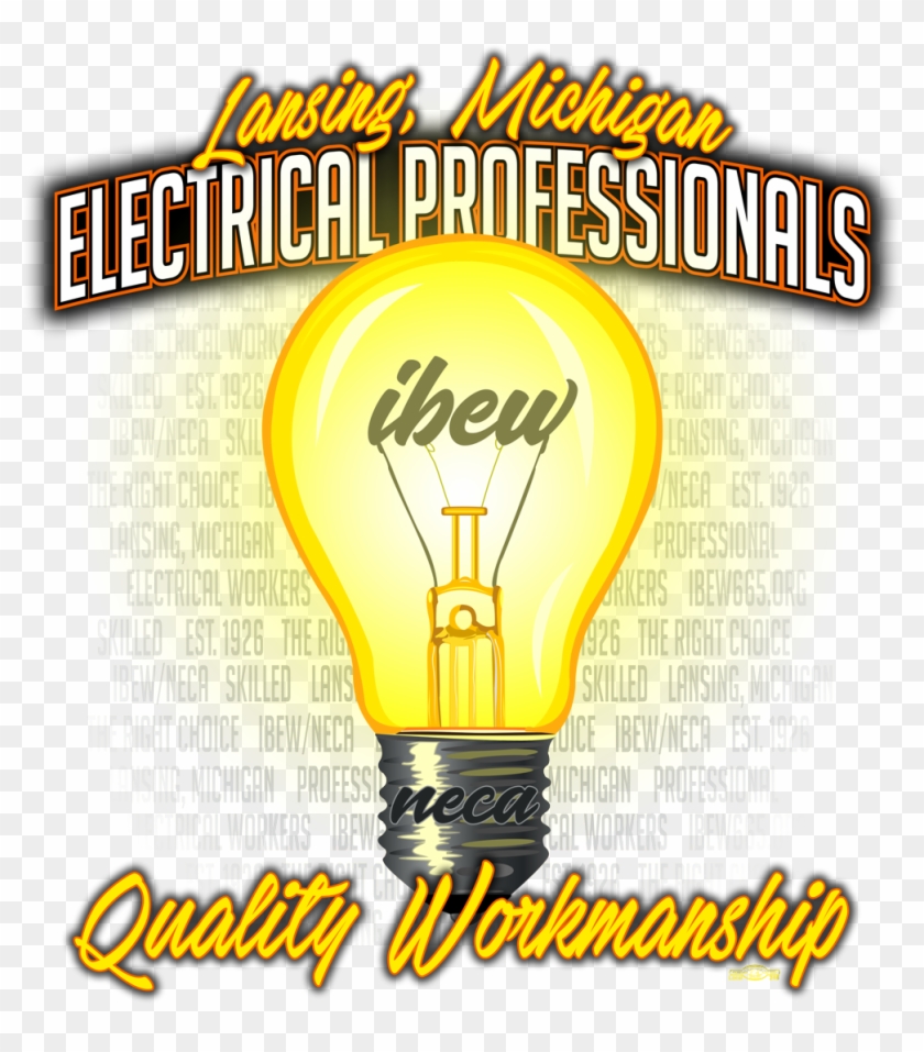 Ibew/neca Electrial Professionals Logo - Incandescent Light Bulb Clipart #5081135