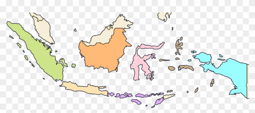 Indonesia Colour - Ethnic Map Of Indonesia Clipart