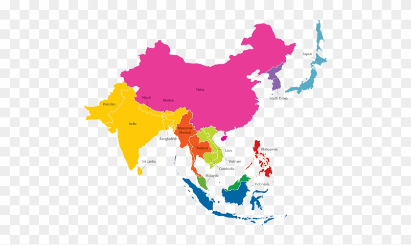 Asia Teejet Offices - South East Asia Map Not Labeled Clipart #5081703