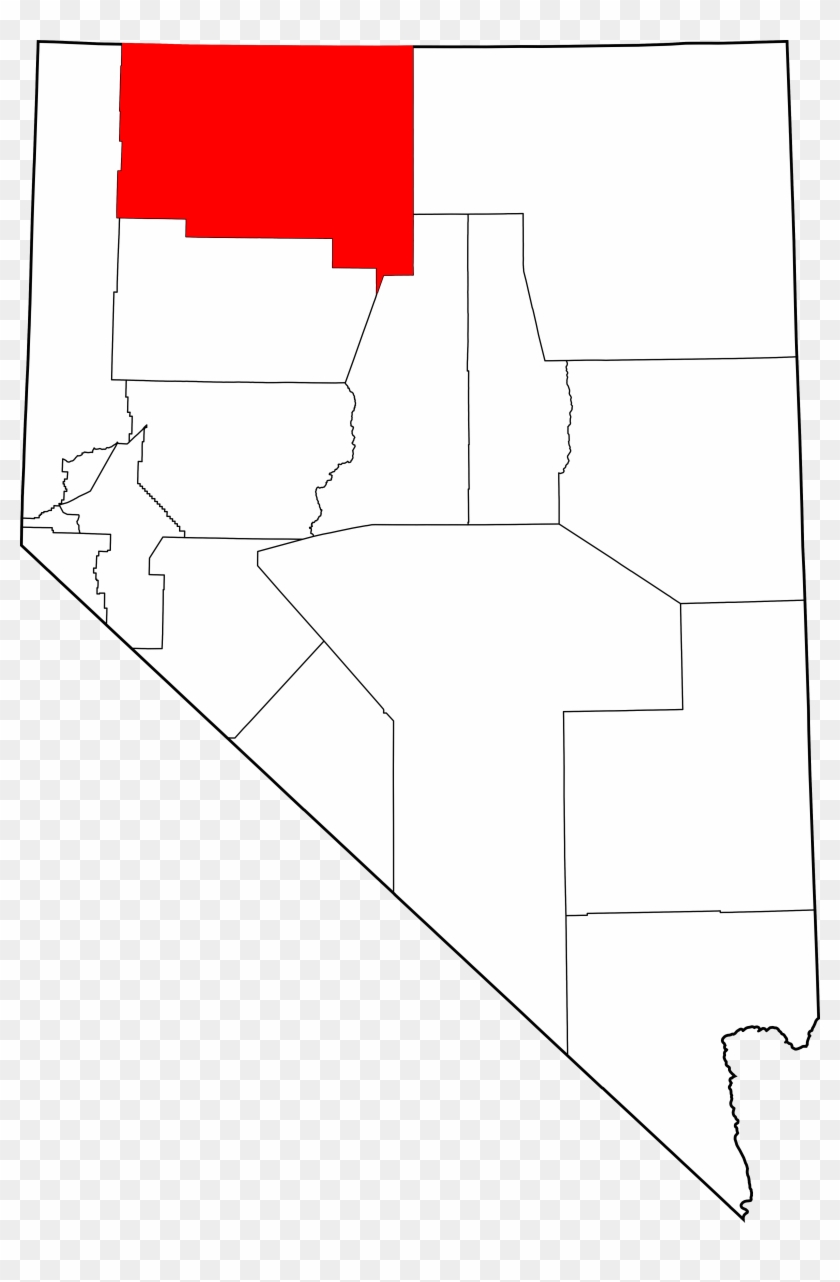 Map Of Nevada Highlighting Humboldt County - Humboldt County Nevada Clipart #5082102